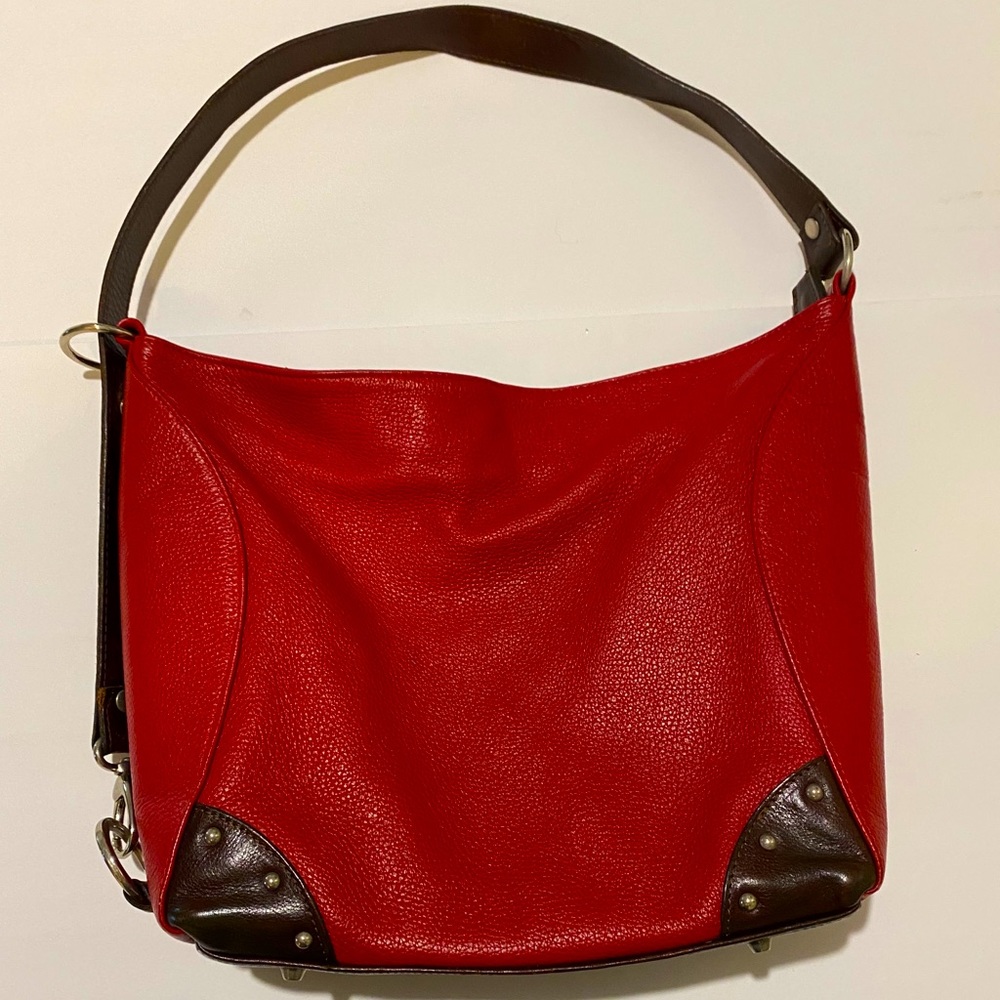 Red Valentina Leather Bag